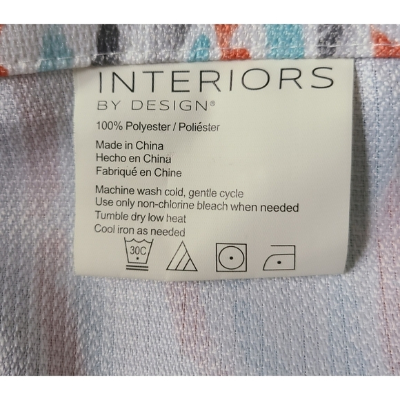 Interiors By Design 2 Panel Colorful Wave Pattern Curtains - Picture 3 of 4